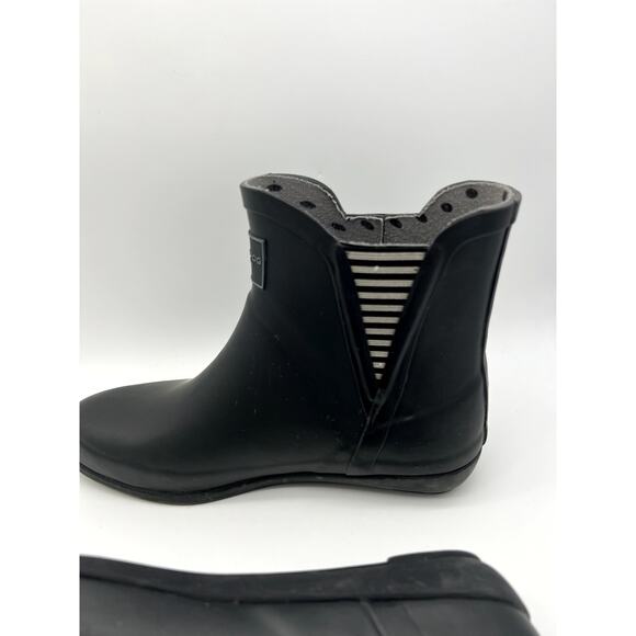 London Fog Collection Black Piccadilly Waterproof Memory Rubber Boots Size 9M - Picture 5 of 11